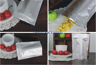 Custom Printed Aluminium Foil Pouches Silver Surface For Electronics Packaging