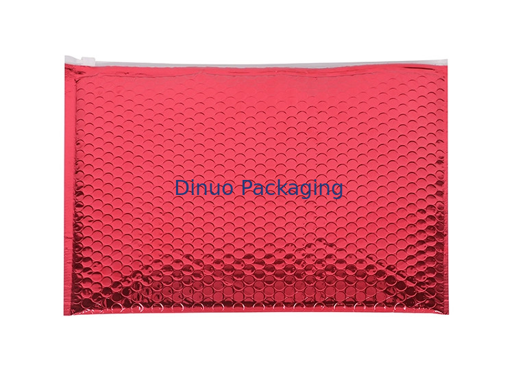 Red Shinny A3 Metallic Foil Padded Envelope Mailers Standard Pack Zipper Bubble Bag
