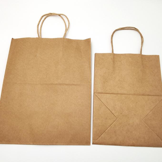Bolsa de embalaje de papel Kraft Bolsa de regalo de artesanía de compras Bolsa biodegradable con mango retorcido 1