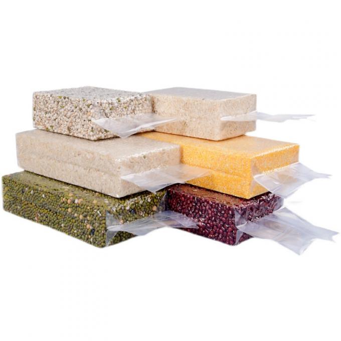 Bolsa de vacío transparente personalizada con impresión de grano reciclable para uso industrial alimentario 2