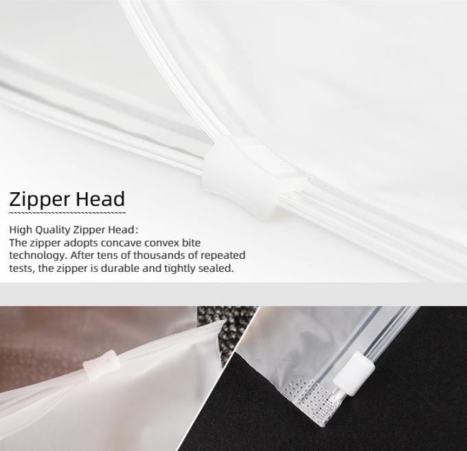 Impresión personalizada Bolsas de plástico de cierre de cerradura ecológicas con mango para ropa Bolsa de embalaje 5