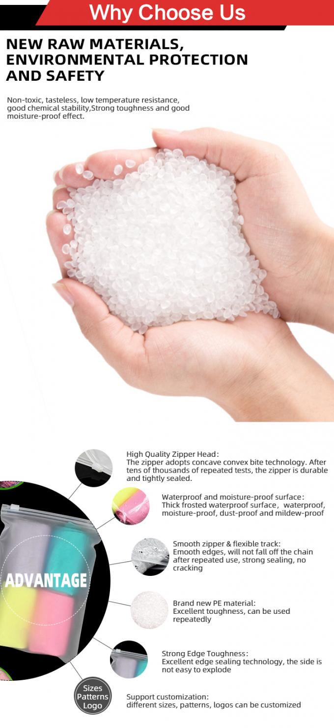 Impresión personalizada Bolsas de plástico de cierre de cerradura ecológicas con mango para ropa Bolsa de embalaje 10