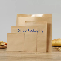 Paquete de 100 bolsas de papel Kraft planas biodegradables sobres para sándwiches de palomitas de maíz y galletas