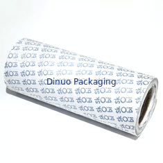 Rollo de envoltura de papel tisú reciclado blanco con logotipo negro personalizado para regalo de zapatos