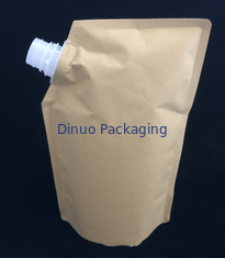 Soporte impreso de encargo de la hoja biodegradable encima de la bolsa líquida impermeable del canalón del papel de Kraft de las bolsas