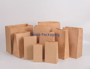 Bolso del anuncio publicitario del papel de Kraft con el escudete inferior/difícilmente el sobre de papel extensible lateral de papel