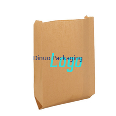 Bolsa de papel inferior de Kraft de Logo Printed Biodegradable Candy Gift del paquete de la extremidad de encargo del bolso