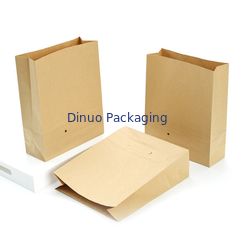 Bolsas de papel para llevar de encargo de Kraft del portador del pan de Logo Print Deli Food Packaging