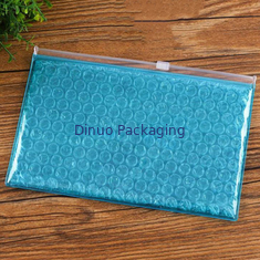 Bolsa de burbujas de cremallera de reciclaje transparente con logotipo y tamaño personalizados
