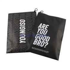 Logotipo impreso a medida CPE Plastic Slider Bolsas de cremallera para ropa interior Embalaje de camisetas
