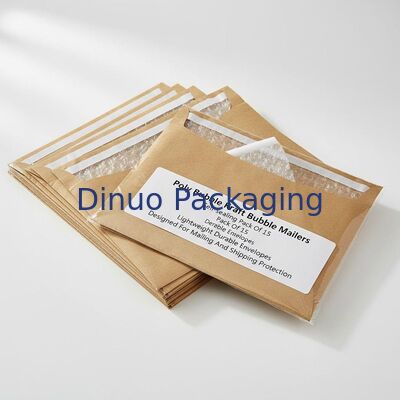 Poly Bubble Kraft Bubble Mailers paquete auto-sellado de 15 sobres ligeros y duraderos diseñados para la protección del correo y el envío