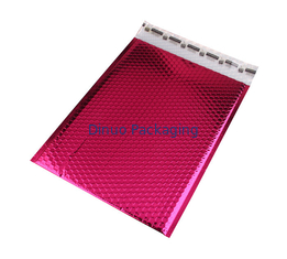 Los anuncios publicitarios rosados metálicos antiestáticos de la burbuja, plástico de burbujas empaquetan 135x210 #-AC