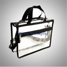 El bolso transparente reciclable de la cremallera del Pvc/el almacenamiento del viaje empaqueta con la manija