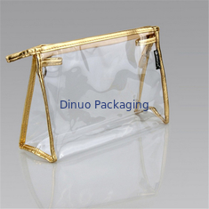 Bolso del viaje del PVC del PVC cosmético claro de encargo del bolso/del artículo de tocador con la cremallera