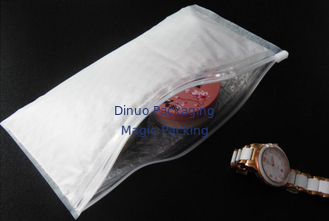 El PE transparente rellenado con la cremallera de la burbuja empaqueta tamaño modificado para requisitos particulares bolsillo que viaja de la joyería preciosa
