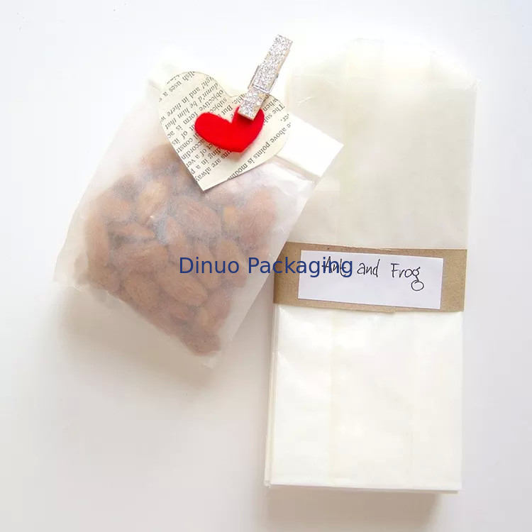 Sobres de cristal plano biodegradables forrados en forma de V Bolsas de galletas de sándwich de papel Kraft con fondo afilado