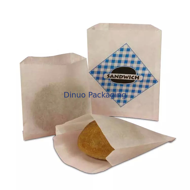 Sobres de cristal plano biodegradables forrados en forma de V Bolsas de galletas de sándwich de papel Kraft con fondo afilado
