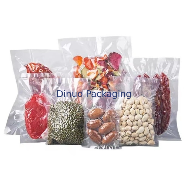 Bolsa de almacenamiento de plástico sellada con grabado de vacío de tres lados Bolsa de vacío de alimentos sellada textura Bolsa de vacío en grabado