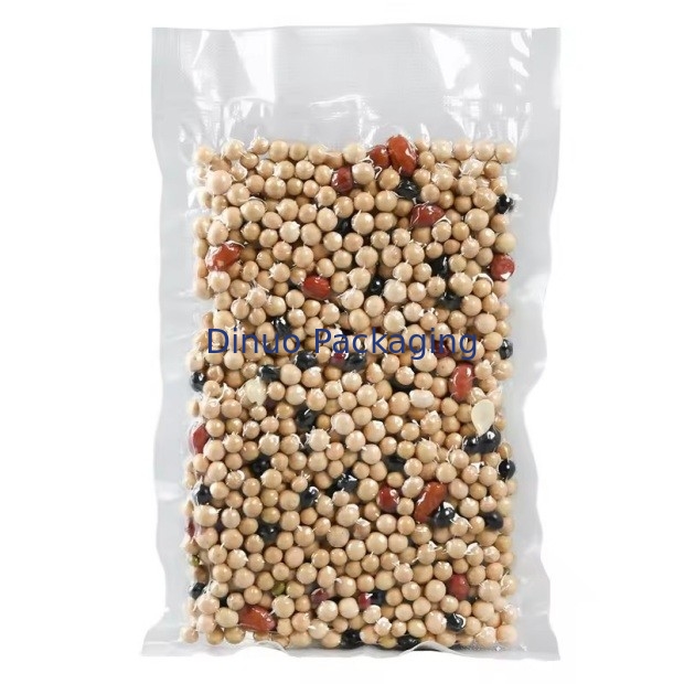 Bolsa de almacenamiento de plástico sellada con grabado de vacío de tres lados Bolsa de vacío de alimentos sellada textura Bolsa de vacío en grabado
