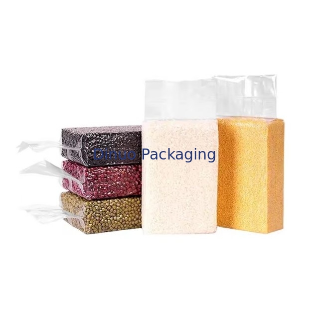 Bolsa de vacío transparente personalizada con impresión de grano reciclable para uso industrial alimentario