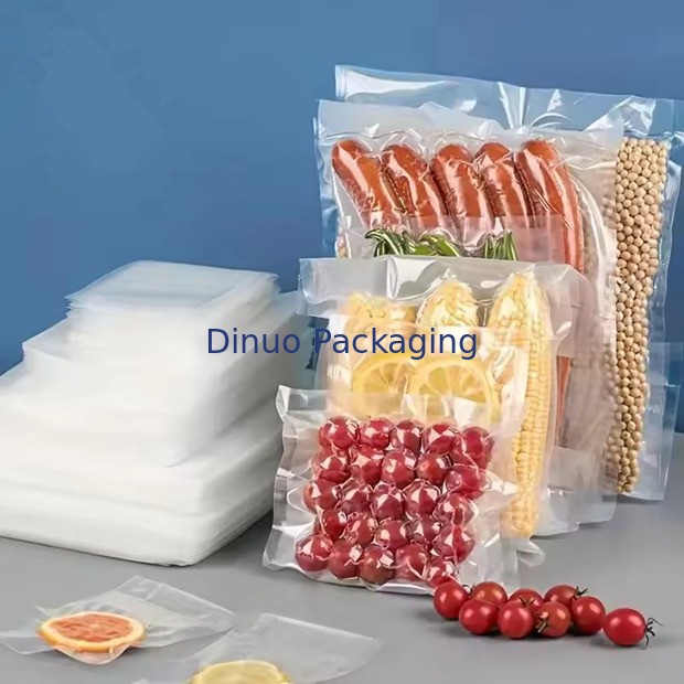 0.06-0.12 mm espesor Bolsa de vacío de nylon para alimentos
