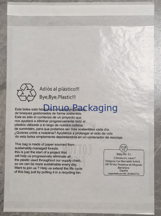 Bolsas de papel personalizadas con sellado de tres lados reciclables para el diseño de empaque de artículos de uso diario en PDF