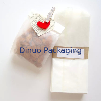 Sobres de cristal plano biodegradables forrados en forma de V Bolsas de galletas de sándwich de papel Kraft con fondo afilado