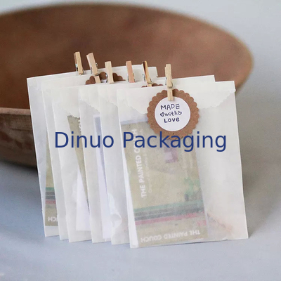 Sobres de cristal plano biodegradables forrados en forma de V Bolsas de galletas de sándwich de papel Kraft con fondo afilado