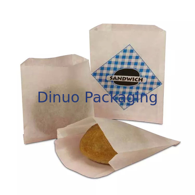 Sobres de cristal plano biodegradables forrados en forma de V Bolsas de galletas de sándwich de papel Kraft con fondo afilado