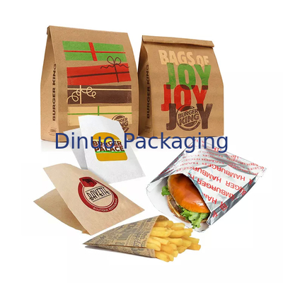 Sobres de cristal plano biodegradables forrados en forma de V Bolsas de galletas de sándwich de papel Kraft con fondo afilado