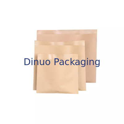 Paquete de 100 bolsas de papel Kraft planas biodegradables sobres para sándwiches de palomitas de maíz y galletas