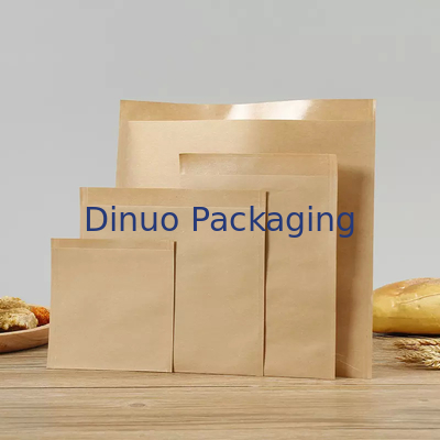 Paquete de 100 bolsas de papel Kraft planas biodegradables sobres para sándwiches de palomitas de maíz y galletas