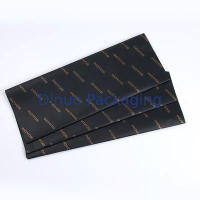 Regalo negro Feliz cumpleaños Papel tisú de Navidad Envoltura Logotipo personalizado para ropa de zapatos