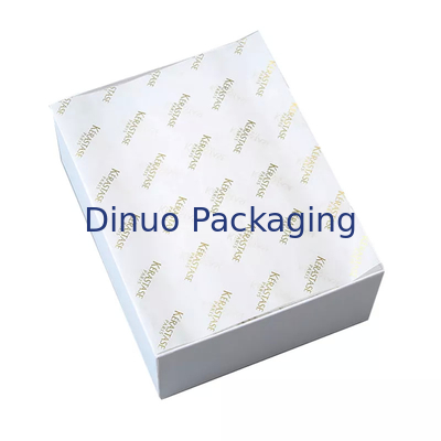 Envoltura de papel tisú de metal blanco y dorado de marca para bolso de mujer/joyería