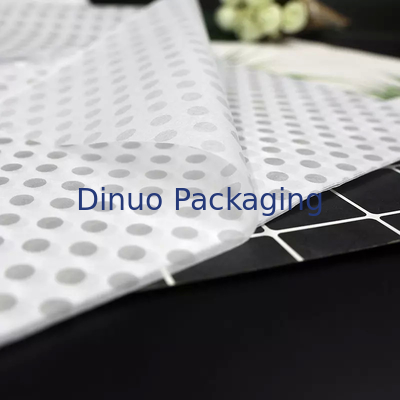 Envoltura de papel tisú de metal blanco y dorado de marca para bolso de mujer/joyería
