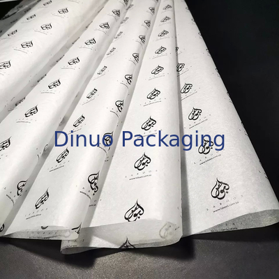 Envoltura de papel tisú de metal blanco y dorado de marca para bolso de mujer/joyería