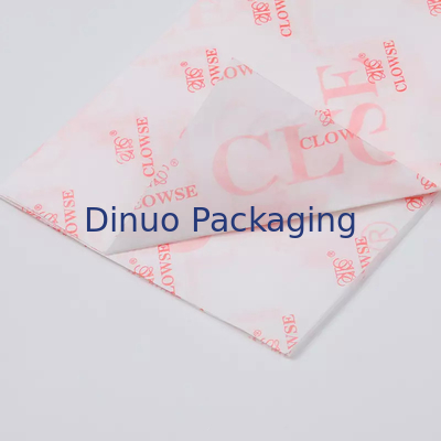 Envoltura de papel tisú impresa personalizada con logotipo naranja para regalo facial de guirnalda de boda de flores