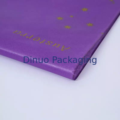 oro de 50 de los x 70cm que sella el logotipo modificado para requisitos particulares amistoso de Eco del papel seda del embalaje de lujo