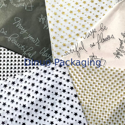 Envoltura de papel tisú biodegradable de punto de onda con dibujos de Navidad para regalo facial de perfume