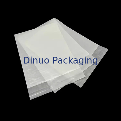 Certificado FSC Material reciclado Sello despegable Bolsa de envoltura de papel Glassine Tipos personalizados de bolsas sobre comercial