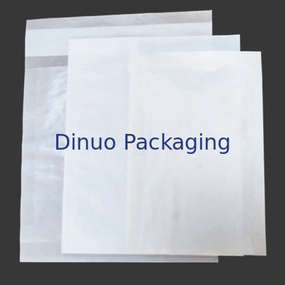 Certificado FSC Material reciclado Sello despegable Bolsa de envoltura de papel Glassine Tipos personalizados de bolsas sobre comercial