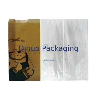 Bolsas de papel biodegradables translúcidas de la cera de los alimentos con los sobres del cristal del escudete de la tira adhesiva