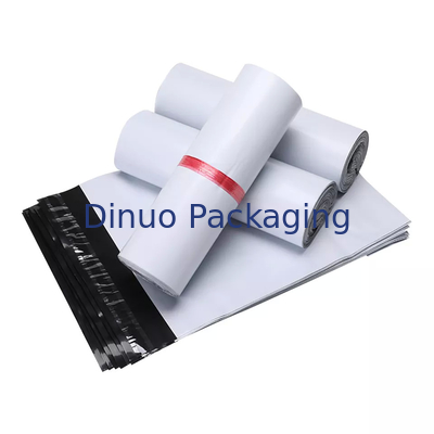 Sobre reciclado impreso personalizado Polymailer Bag Blanco Negro para envío de mensajería urgente