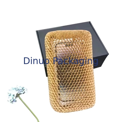 Empaquetado cosmético degradable de Mesh Sleeve For Glass Bottle del papel de embalaje del panal