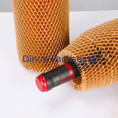 Empaquetado cosmético degradable de Mesh Sleeve For Glass Bottle del papel de embalaje del panal