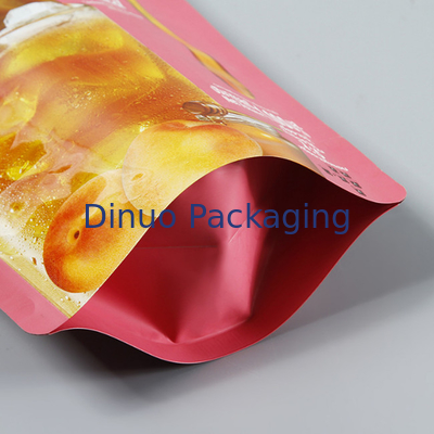 Bolsa plástica biodegradable de encargo Straw Fruits Juice Pouch Bag del canalón del papel de aluminio