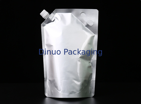 La aduana imprimió las bolsas del papel de aluminio verticalmente rojas/la bolsa que se puede volver a sellar del canalón del vino blanco