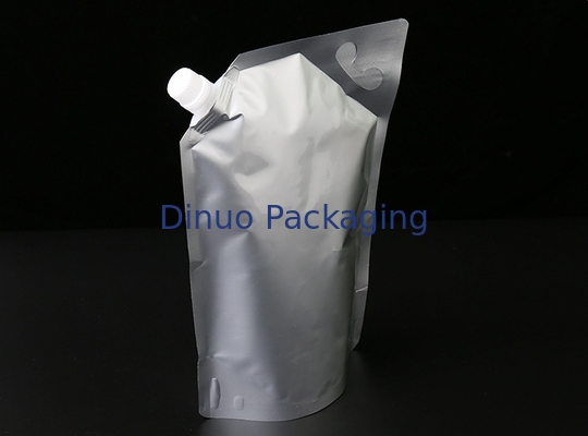 La aduana imprimió las bolsas del papel de aluminio verticalmente rojas/la bolsa que se puede volver a sellar del canalón del vino blanco
