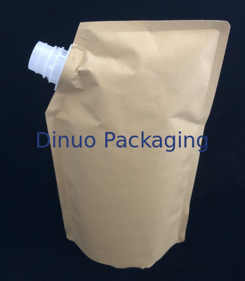 Soporte impreso de encargo de la hoja biodegradable encima de la bolsa líquida impermeable del canalón del papel de Kraft de las bolsas
