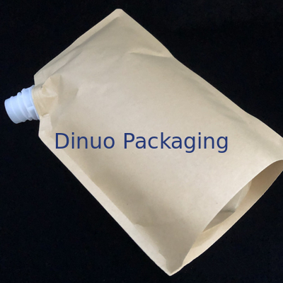 Soporte impreso de encargo de la hoja biodegradable encima de la bolsa líquida impermeable del canalón del papel de Kraft de las bolsas